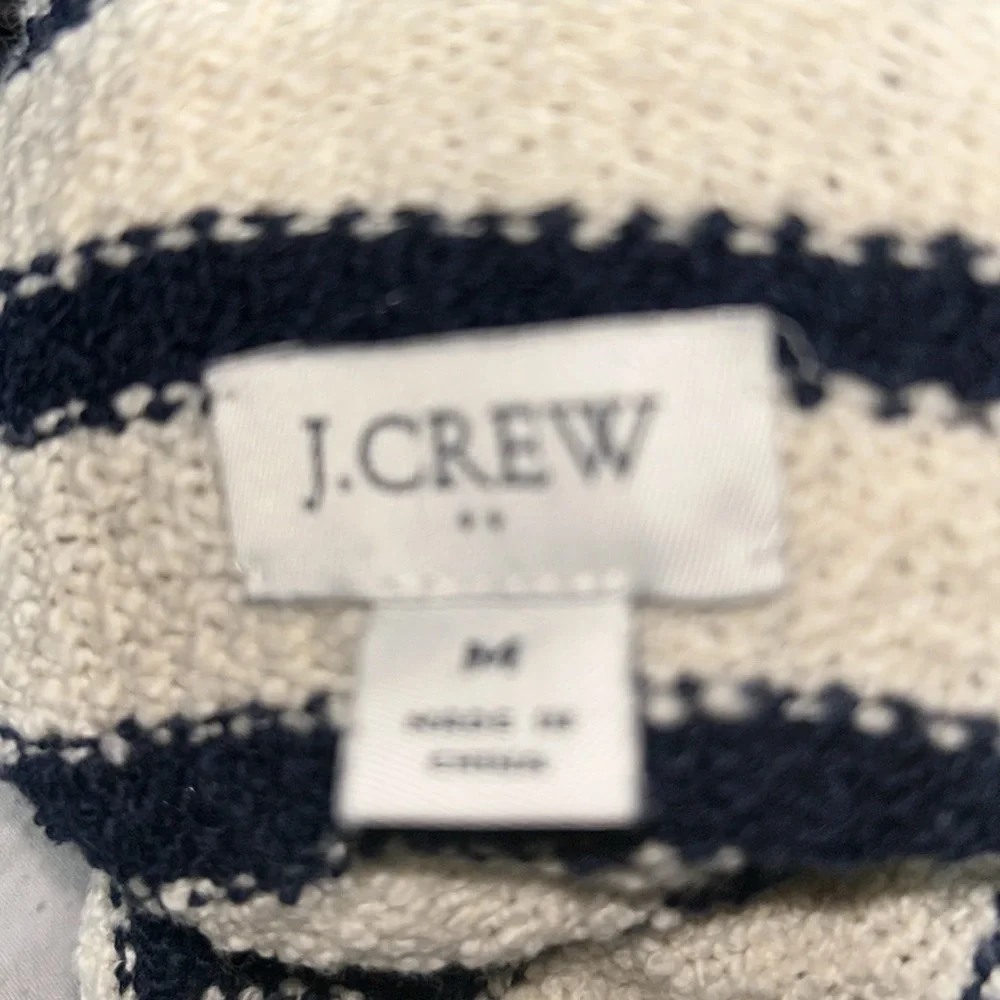 J.Crew striped nautical mock neck sweater medium